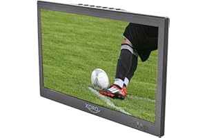 Xoro PTL 1015 25,6 cm (10,1“) Televisore portatile (DVB-T2 H.265 / HEVC 10 bit, batteria 3500 mAh, 12 V=) grigio