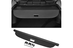 Motoforti Car Trunk Retractable Cargo Cover for Jeep Renegade 2016-2021 Rear Trunk Parcel Shelf Luggage Security Shield Shade, Canvas, Gloss Black