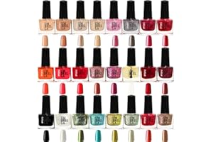B4B Beauty4Britain Set di 24 smalti per unghie 24 colori pastello perlati glitter classici alla moda Prodotto in UE