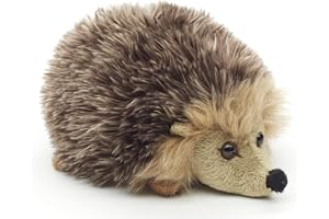 Uni-Toys - Igelkott grå-brun – 15 cm (längd) – skogsdjur – plyschleksak, gosig leksak