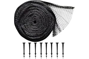 Aofeiga 2x5 m Vogelnetz, Vogelschutznetz Engmaschig, Vogelabwehr-Netz, Obstbaumnetz, Gartennetz, Teichnetz, Robust Feinmaschig, Witterungs & UV beständig Schwarz 17x17mm 20g/m2
