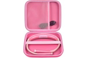 GWCASE Case Compatible with Glocusent/for Vekkia/for LITOM/for LEDGLE/for TAKKUI/for TSINGREE LED Neck Reading Light Book Light for Reading. Storage Carrying Holder for USB Cable (Box Only) -Pink