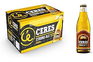 Ceres Strong Ale - 24 Bottiglie da 33 cl, Birra Bionda Doppio Malto con Riflessi Dorati, Gradazione Alcolica 7,7°C, Gusto Ricco ed Intenso con Sentori di Malto