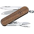 Victorinox Classic SD Swiss Army Knife, Small, Multi Tool, 5 Functions, Scissors, Nail File, Wood