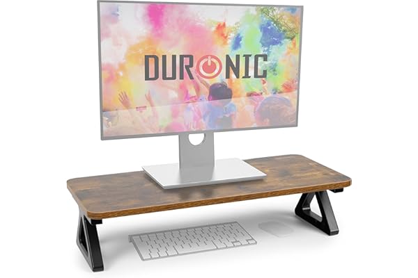 Duronic DM06-1 AO Support pour Moniteur en MDF 62 x 30 cm Rehausseur d’écran d’Ordinateur Portable LCD LED TV Permet de rehausser de 15 cm Espace de Travail Ergonomique avec Rangement