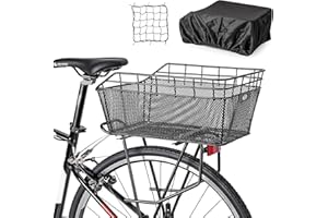 CXWXC Cesta de Bicicleta Trasera con Red de Carga y Forro Grueso para Bicicleta, Bolsa Gruesa para Bicicleta, Bicicleta eléctrica