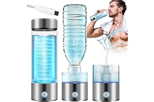 Lozltx Upgrade Hydrogen Water Bottle 4 in 1【SGS Authoritative Certification - 2000PPB】【NO.1 Double Hydrogen Content】 Hydrogen Water Bottle with SPE PEM Technique, Improve Water in 3 Min for Drink
