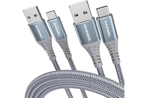 Kabel USB C 3 m [2 sztuki] ANMIEL 3,1 A kabel do ładowania typu C, nylonowy pleciony kabel USB A do USB C do Samsung Galaxy S10 S9 S8 Plus S21, Note 10 9 8, LG V20 G8 G7, ładowarka typu C