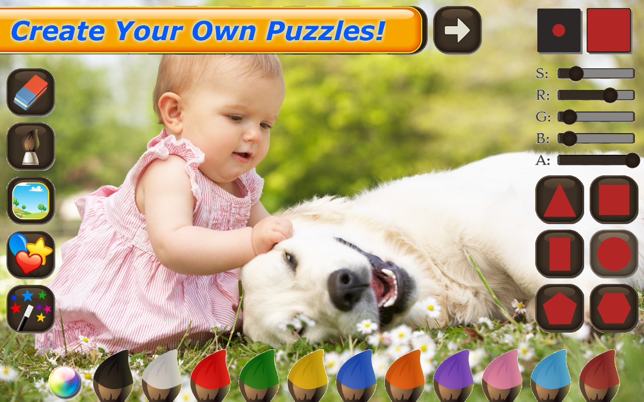 Dog Puzzles Jigsaw Puzzle Game for Kids with Real Pictures of Cute