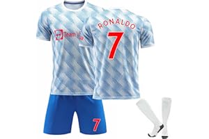 Generisch Fußball Trikot für Kinder No.7 Trikot, Hause/Auswärts Trikots Shorts Socken Set, Fussball Jersey Trikot Kinder/Erwachsene, Nr.7 Trikot Trainingsanzug für Junge Herren