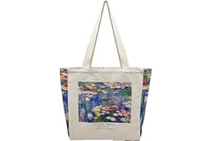 BROADREAM Sac Tissu, Tote Bag, Sac Toile, Sacs de Courses et Cabas, Sac en Toile de Jute, Sac Fourre Tout,Sac courses, Sac Jute Extra Large, Sac en Tissu Imprimé pour Femme,le Shopping, L'école