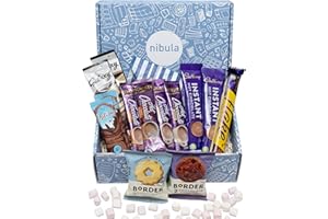 Luxury Hot Chocolate and Marshmallow Selection Hamper | Nibula Treats | Includes 10 Hot Chocolates, Borders Biscuits, Crumbly Chocolate Flake and Mini Marshmallows