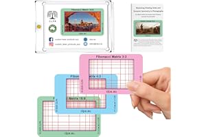 CLPA Fibonacci Matrix Viewfinder: Credit Card-Sized Composition Grids for Video, Photography & Art in 4:3, 3:2, & 16:9