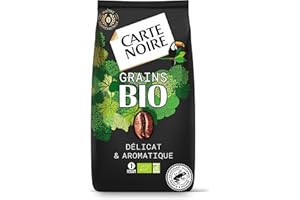 CARTE NOIRE CARTE BLACK - Organic Grain Coffee - 100% Arabica - Pochodzenie Ameryki Łacińskiej - Opakowanie 1 kg - Wyprodukowano we Francji