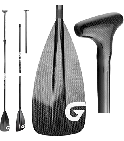 Abahub 3-delige SUP Peddel Aluminium Paddle Surf Sup Paddle Telescopische 173-213cm verstelbar met PU Coating voor Sup Paddleboard, Nylon Plastic Plaat Zwart/Blauw/Groen/Oranje