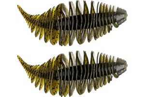 THKFISH Señuelos Pesca Vinilos de Pesca Mar Señuelos Landos Weedless Worms Bellows Señuelos de Pesca para Trucha lubina lucioperca 80 mm-6 Piezas,100 mm-5 Piezas