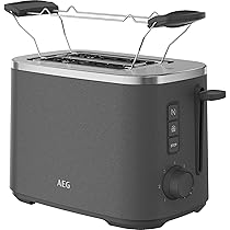 AEG T5-1-4ST broodrooster Deli 5/7 broodroosterinstellingen/countdown-timer/ stop-, ontdooi-, opwarmknop/automatische centrering/Cool-Touch-behuizing/brede sleuven/kruimellade/roestvrij