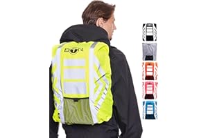 BTR Backpack Cover 100% Waterproof & High Visibility. High Viz Rucksack Cover With Reflective Tape