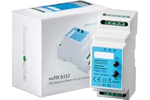 FIBARO Eutonomy euFIX D212 DIN Rail Adapter, Black