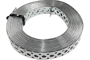 BPC Fixings Galvanised Multi-Fix Strapping, 25 mm Wide x 50 m Coil, Silver