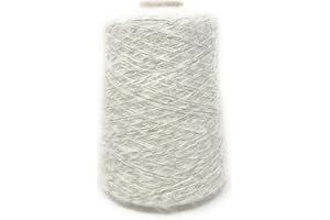 CHICCA TUTTO MODA Rocca Filato Alta Fantasia Uncinetto e Ferri per Abbigliamento e Accessori Moda 300g - 650m (Neve Dorata)