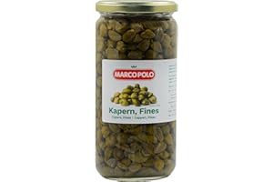 HYMOR KAPERN FINES - 4x 450g Glas - eingelegte Kapern in Salz & Essig, als Gewürz für Pizza und Pasta, für Vitello Tonnato, in Saucen wie Königsberger Klopse, auf Rinder-Tartar, als Pesto oder Dip