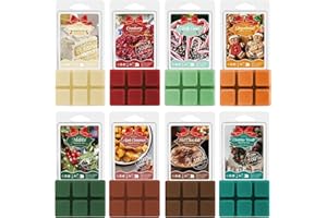 SoulOrigin Weihnachten Duftwachs Schmelzen, Duftwachs Würfel Geschenk Set, Soja-Wachs für Warmer-Vanille-Creme-Kuchen, Cranberry, Süßigkeiten, Ingebor, Mistel, Apfelzimt, Weihnachtskranz
