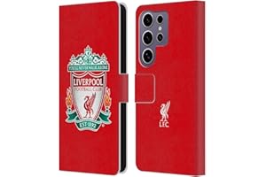 Head Case Designs Officially Licensed Liverpool Football Club Red 1 Crest 1 Leather Wallet Case Compatible With Samsung Galaxy S25 Ultra