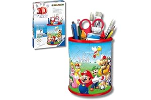 Ravensburger - Puzzle 3D Super Mario Bros | Regalo Bambino 6 Anni | Super Mario 3D World | Gadget Super Mario Portapenne 57 Pezzi | Puzzle Bambini 6 Anni E Adulti