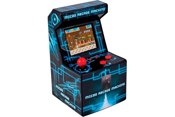 ITAL - Mini Arcade Retro / Borne Portable Geek avec 250 Jeux Intégrés / 16 Bits / Gadget Parfait comme Cadeau pour Enfants Et Adultes (Bleu)