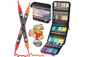 TrendGate Lot de 48 stylos acryliques de 96 couleurs pour pierres, étanches, double pointe, double couleur, crayons acryliques pour bois, toile, papier, céramique, verre, œufs de Pâques, décoration