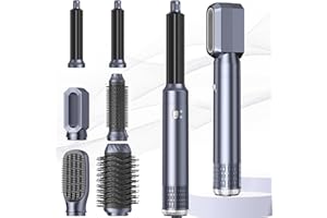 MOGAWAVE Airbrush 6 in 1 Multi Styler Air Brush Hair Styler Air Styler with Magic Styler, Blow Dry Hair Brush, Hair Wrap Curler, for Drying and Styling Straightening Volumizing Curling Sleeking