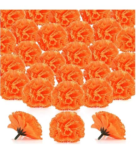 30 pezzi di fiori di calendula artificiali, calendari di stoffa di