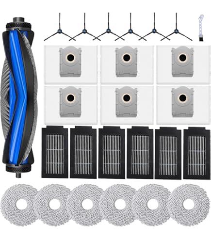 Kit De 20 Accessoires De Rechange Pour Ecovacs Deebot T50 Max Pro Omni - Brosses, Filtres, Lingettes, Sacs Poussière