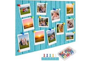 NECDEOL Duża filcowa tablica do przypinania, samoprzylepna, 60 x 40 cm, dekoracyjna tablica do przypinania z filcu, składana tablica korkowa, dekoracja ścienna do biura, kuchni, zdjęć