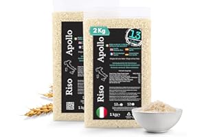 Riso Apollo Italiano | 2 kg Senza Glutine e Profumato | Alternativa al Basmati | Coltivato in Piemonte | Perfetto per Piatti di Pesce, Carne e Verdure | 13 di Ilaria