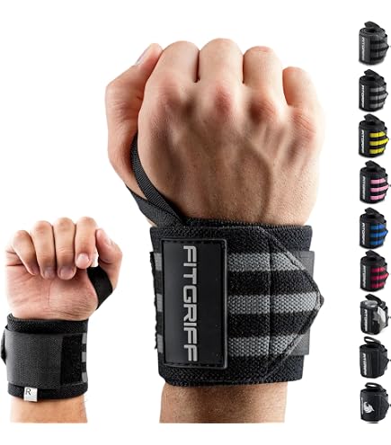 Fitgriff® Straps Palestra - Fascette Sollevamento Pesi - Fasce, Cinghie per Stacchi, Gym, Lifting - Accessori Bodybuilding (Normale (oltre 16cm polso), Black/Pink