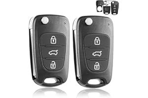 PMELCXD 2 Carcasas para Llave de Coche de Compatible con Hyundai i10 i20 i30 ix20 ix35 y Kia Ceed Soul Sportage Venga Llave de Coche para Llave de Mando a Distancia de 3 Botones Kia Tipo Cuchillo