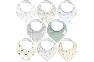 KeaBabies Organic Cotton Baby Dribble Bibs - Super Absorbent Bibs for Toddlers, Newborn - Baby Bibs 0-6 Months