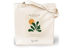 Loxato Bolsa Tela Tote Bag - Bolsos Bandolera Mujer - Bolsas de Algodón Natural 100% Reutilizables - Extra Ancho 8cm Asas Largas 70cm 220 gr/m2 - Bolsas de Tela Bonitas