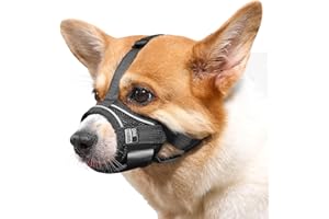 OneTigris Maulkorb, Nylon-Maulkorb Für Hunde Verstellbares Gurtband Geeignet für Maulkörbe von mittleren und großen Hunden Verhinderung von Bellen, Beißen und Kauen (L)