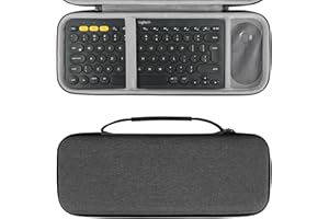 GEEKRIA Twarde etui kompatybilne z Logitech K380s/k380 + M355/350s, klawiatura i mysz Pebble Combo, ochronna torba podróżna na małą kompaktową klawiaturę (czarna)