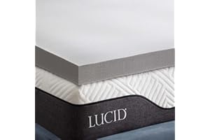 LUCID Topper 7,5 cm in memory foam gel rinfrescante e fibra di bambù, Matrimoniale, 160 x 190 cm
