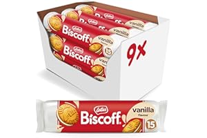 Lotus Biscoff | Biscotto Sandwich con Ripieno al Gusto Vaniglia | 15 Biscotti per Confezione | Ingredienti di Origine Naturale | Vegano | Senza Coloranti o Additivi Artificiali | 9 x 150g | 1,35 kg
