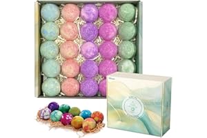 MR MIRYE 50 Packungen Badbomben Geschenkbox für Frauen zum Entspannen, Handbadbomben, natürliche ätherische Öle enthalten, perfekt für Valentinstag Neujahrsgeschenkbox