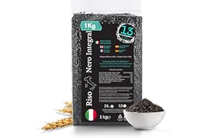 Riso Nero Integrale Italiano 1 kg – Senza Glutine, Ricco di Fibre e Antiossidanti – Coltivato in Piemonte – Ideale per Risotti | 13 di Ilaria