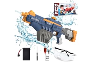 IEEILULU Elektrische Wasserpistole, Automatische Wasserspritzpistolen mit Hoher Kapazität, Wasserpistolen-Spielzeug mit Saugfunktion, Geeignet für Outdoor-Sommer-Strand, Pool-Party (Blau)