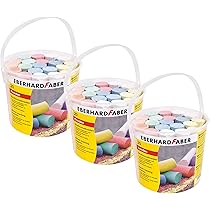 Eberhard Faber Straßenmalkreide - 4x 20 Stück Bunte Eimer