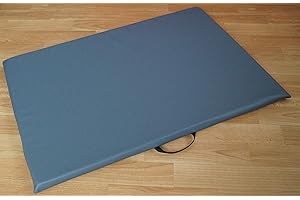 Hundebettenmanufaktur Matelas 3 cm pour Chien en Cuir synthétique Gris 100 cm X 70 cm