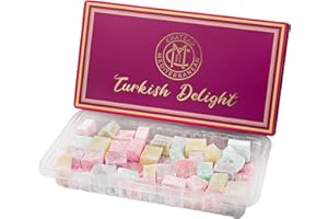 Chateau De Mediterranean Fruit Mix Turkish Delight - 560 g | Assortment of Pomegranate, Lemon Mint & Orange Flavours | Traditional Lokum Dessert | Beautiful Gift Packaging
